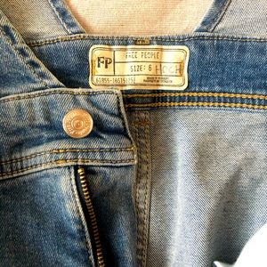 Free People flare cropped overalls sz6